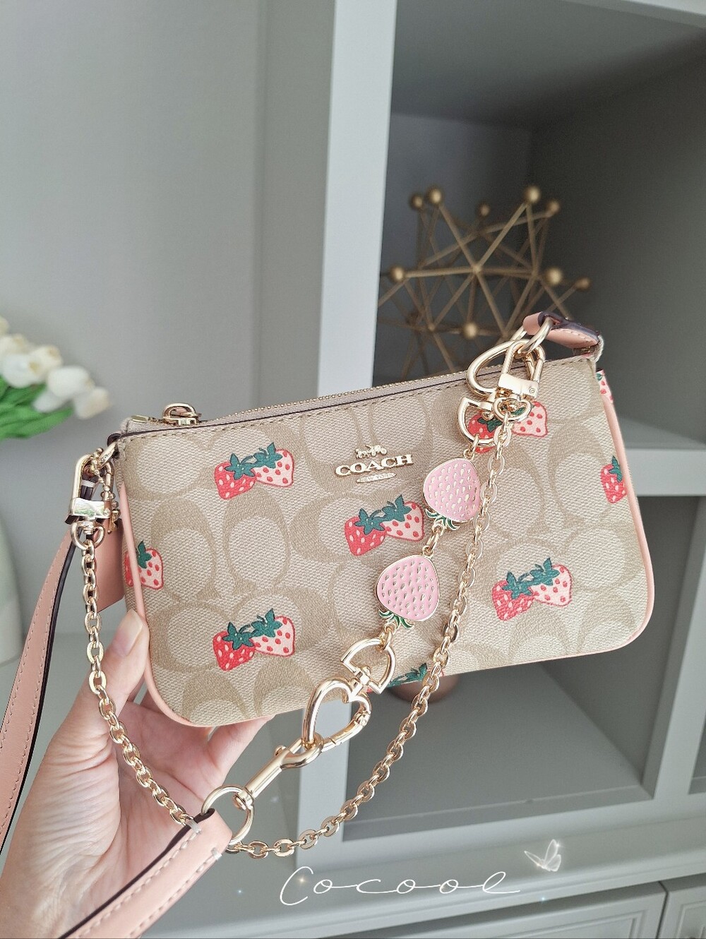 NWT Coach Nolita 19 In Signature With Strawberry Print CB603 - Picture 4 of 11